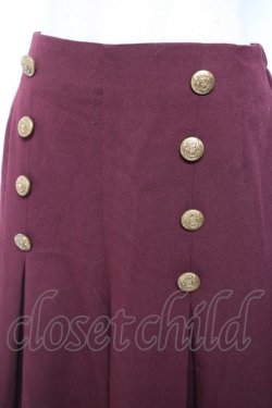 画像3: axes femme / 連釦デザインフレアパンツ M ワイン Y-26-01-12-142-AX-PA-SZ-ZY