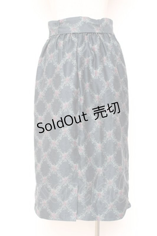 画像2: axes femme / フラワープリントスカート  グリーン Y-26-01-12-143-AX-SK-SZ-ZI (2)