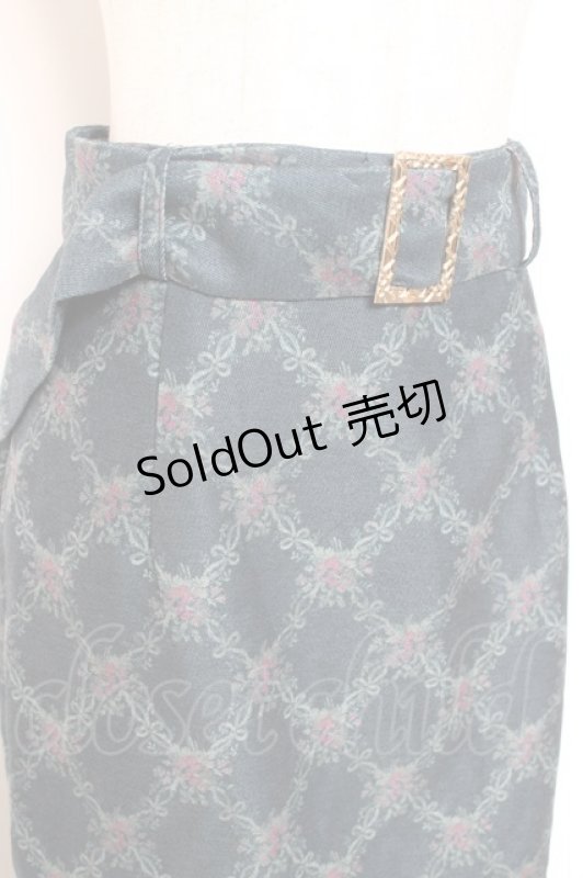 画像3: axes femme / フラワープリントスカート  グリーン Y-26-01-12-143-AX-SK-SZ-ZI (3)