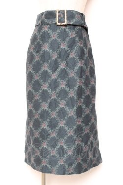 画像1: axes femme / フラワープリントスカート M グリーン Y-26-01-12-144-AX-SK-SZ-ZY