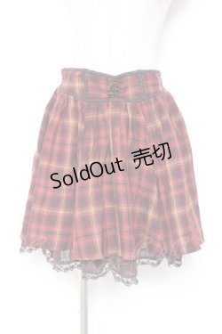 画像1: axes femme / チェック柄スカート  オレンジ Y-26-01-12-147-AX-SK-SZ-ZI