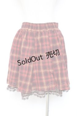 画像2: axes femme / チェック柄スカート  オレンジ Y-26-01-12-147-AX-SK-SZ-ZI