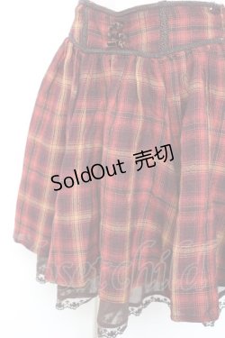 画像3: axes femme / チェック柄スカート  オレンジ Y-26-01-12-147-AX-SK-SZ-ZI