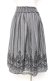 画像2: axes femme / 裾フロッキーローズストライプスカート  グレー Y-26-01-12-149-AX-SK-SZ-ZY (2)