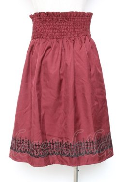 画像2: axes femme POETIQUE / フロッキースカート M ワイン Y-26-01-12-152-AX-SK-SZ-ZY