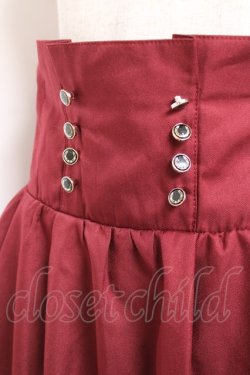 画像4: axes femme POETIQUE / フロッキースカート M ワイン Y-26-01-12-152-AX-SK-SZ-ZY