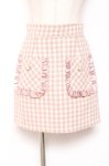 画像1: Ank Rouge /ギンガムツイードスカート M ピンク Y-26-01-12-154-CA-SK-SZ-ZT637 (1)