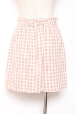 画像2: Ank Rouge /ギンガムツイードスカート M ピンク Y-26-01-12-154-CA-SK-SZ-ZY