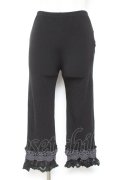 axes femme / 裾ニットレース使いレギンス  黒 Y-26-01-12-161-AX-PA-SZ-ZY