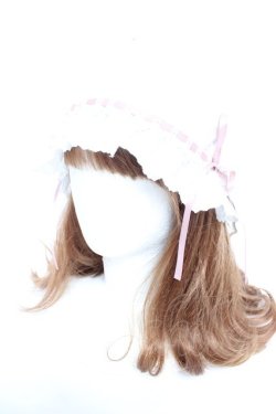 画像1: Kurumi Collaboration / CLK＊フリルキャップ  淡白 Y-26-01-12-021-LO-AC-SZ-ZY