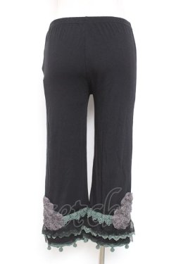 画像2: axes femme / 裾フリルレギンス  黒 Y-26-01-12-162-AX-PA-SZ-ZY