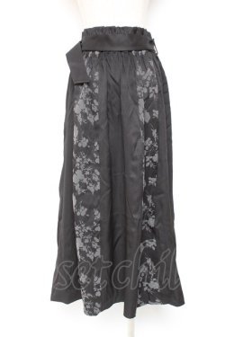 画像3: axes femme / フラワーフロッキー切替スカート  黒 Y-26-01-12-163-AX-SK-SZ-ZY