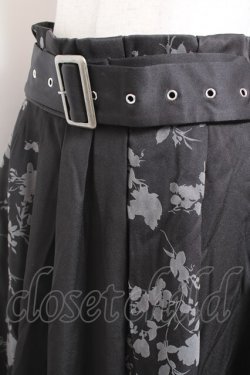 画像4: axes femme / フラワーフロッキー切替スカート  黒 Y-26-01-12-163-AX-SK-SZ-ZY