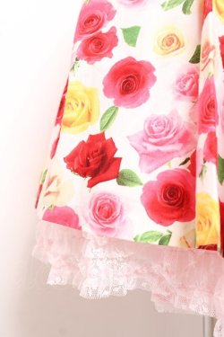 画像3: Angelic Pretty / ドレッシーローズスカート  白 Y-26-01-12-166-AP-SK-SZ-ZY