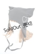 ACDC RAG / WING HEART ネコミミハット  黒 Y-26-01-12-022-PU-AC-SZ-ZY