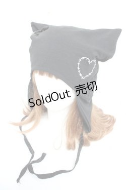 画像1: ACDC RAG / WING HEART ネコミミハット  黒 Y-26-01-12-022-PU-AC-SZ-ZY