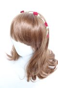 axes femme Kawaii / ローズモチーフカチューシャ  ゴールド Y-26-01-12-025-AX-AC-SZ-ZY