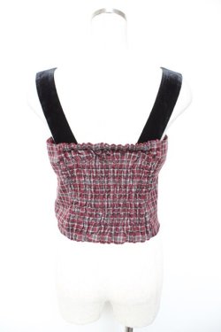 画像2: axes femme / タータンチェックビスチェ  ワイン Y-26-01-12-028-AX-TO-SZ-ZY