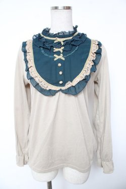 画像1: axes femme / 3つリボンブロッキングプルオーバー  ベージュ Y-26-01-12-032-AX-TO-SZ-ZY