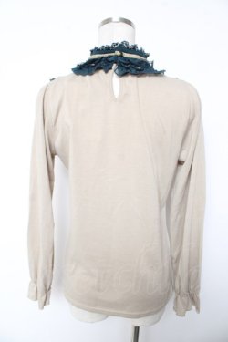 画像2: axes femme / 3つリボンブロッキングプルオーバー  ベージュ Y-26-01-12-032-AX-TO-SZ-ZY