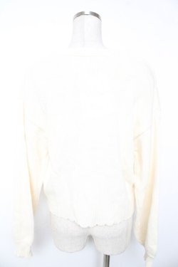 画像2: axes femme / パールボタンニットカーディガン F 白 Y-26-01-12-036-AX-TO-SZ-ZY