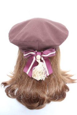 画像1: Amavel / タッセルリボンベレー  ブラウン Y-26-01-16-038-CA-AC-SZ-ZY