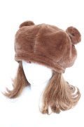 m petit by misako / AMマスコットベアーベレー帽  中茶 Y-26-01-16-042-LO-AC-SZ-ZY