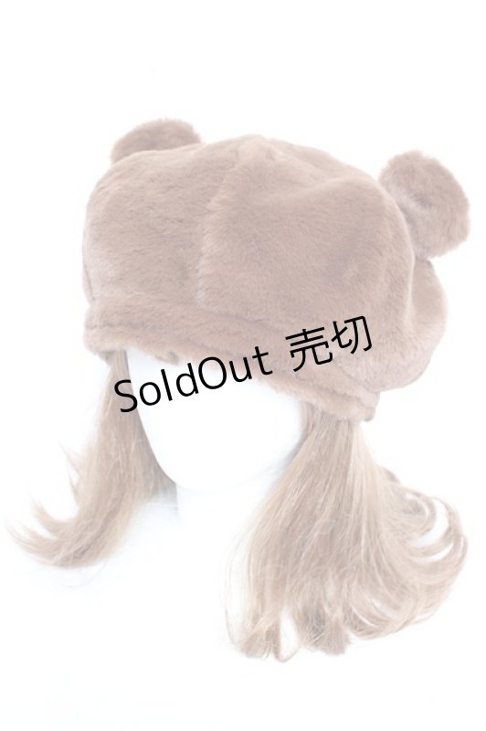 画像1: m petit by misako / AMマスコットベアーベレー帽  中茶 Y-26-01-16-042-LO-AC-SZ-ZY (1)