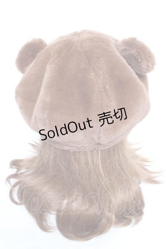 画像3: m petit by misako / AMマスコットベアーベレー帽  中茶 Y-26-01-16-042-LO-AC-SZ-ZY (3)