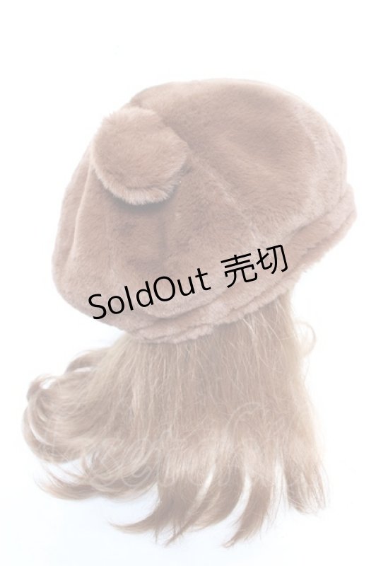 画像4: m petit by misako / AMマスコットベアーベレー帽  中茶 Y-26-01-16-042-LO-AC-SZ-ZY (4)