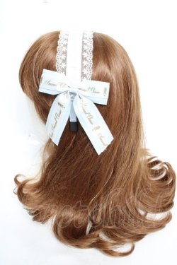 画像2: Amavel / サイドロゴリボンレースカチューシャ  サックス Y-26-01-16-047-CA-AC-SZ-ZY