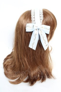 画像3: Amavel / サイドロゴリボンレースカチューシャ  サックス Y-26-01-16-047-CA-AC-SZ-ZY