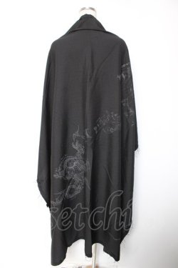 画像1: Ozz conte / 龍プリントストール  黒 Y-26-01-16-049-OO-TO-SZ-ZY