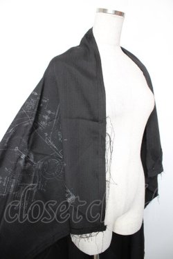 画像2: Ozz conte / 龍プリントストール  黒 Y-26-01-16-049-OO-TO-SZ-ZY