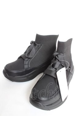 画像1: axes femme / ニットスニーカーブーツ M 黒 Y-26-01-16-051-AX-SH-SZ-ZY