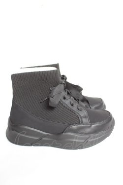 画像4: axes femme / ニットスニーカーブーツ M 黒 Y-26-01-16-051-AX-SH-SZ-ZY