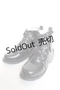 axes femme / レースアップリボンブーツ L 黒Y-26-01-16-052-AX-SH-SZ-ZTK029