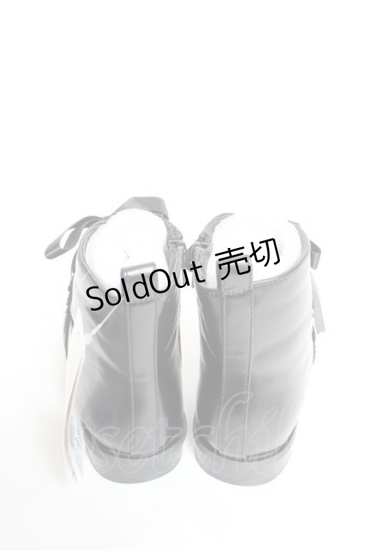 画像3: axes femme / レースアップリボンブーツ L 黒Y-26-01-16-052-AX-SH-SZ-ZTK029 (3)