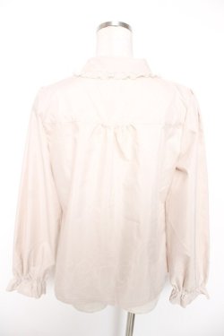 画像2: axes femme / ループタイ付きギャザーブラウス F ベージュ Y-26-01-16-055-AX-BL-SZ-ZY