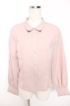 画像1: axes femme / ジャカードリボン付ブラウス F ピンク Y-26-01-16-058-AX-BL-SZ-ZS (1)