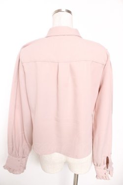 画像2: axes femme / ジャカードリボン付ブラウス F ピンク Y-26-01-16-058-AX-BL-SZ-ZY