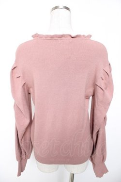 画像2: axes femme / スイートピー刺繍ニット M ピンク Y-26-01-16-060-AX-BL-SZ-ZY