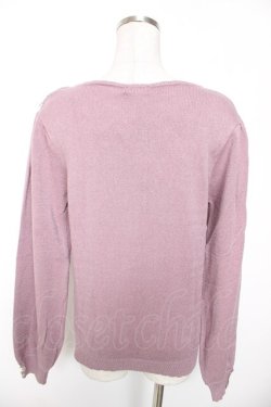画像2: axes femme / 巻薔薇×パールデザインニット F ラベンダー Y-26-01-16-061-AX-TO-SZ-ZY