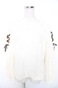 axes femme / 袖レースアッププルオーバー M 生成り Y-26-01-16-062-AX-TO-SZ-ZY