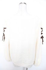 画像2: axes femme / 袖レースアッププルオーバー M 生成り Y-26-01-16-062-AX-TO-SZ-ZT632 (2)