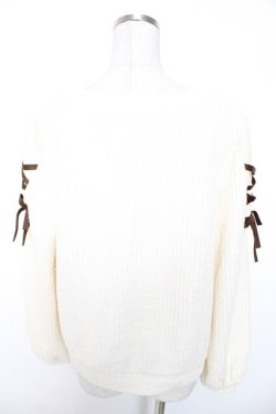 画像2: axes femme / 袖レースアッププルオーバー M 生成り Y-26-01-16-062-AX-TO-SZ-ZY