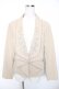 画像1: axes femme / 襟刺繍ジャケット M ベージュ Y-26-01-16-064-AX-JA-SZ-ZY (1)