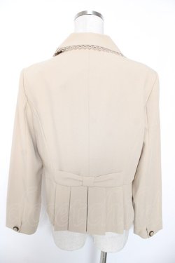 画像2: axes femme / 襟刺繍ジャケット M ベージュ Y-26-01-16-064-AX-JA-SZ-ZY