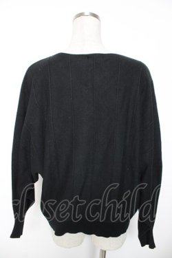 画像2: axes femme / ストライプニットドルマンプルオーバー  黒 Y-26-01-16-067-AX-TO-SZ-ZY