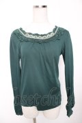 axes femme / 胸元ラメレース使いインナープルオーバー M グリーン Y-26-01-16-071-AX-TO-SZ-ZY